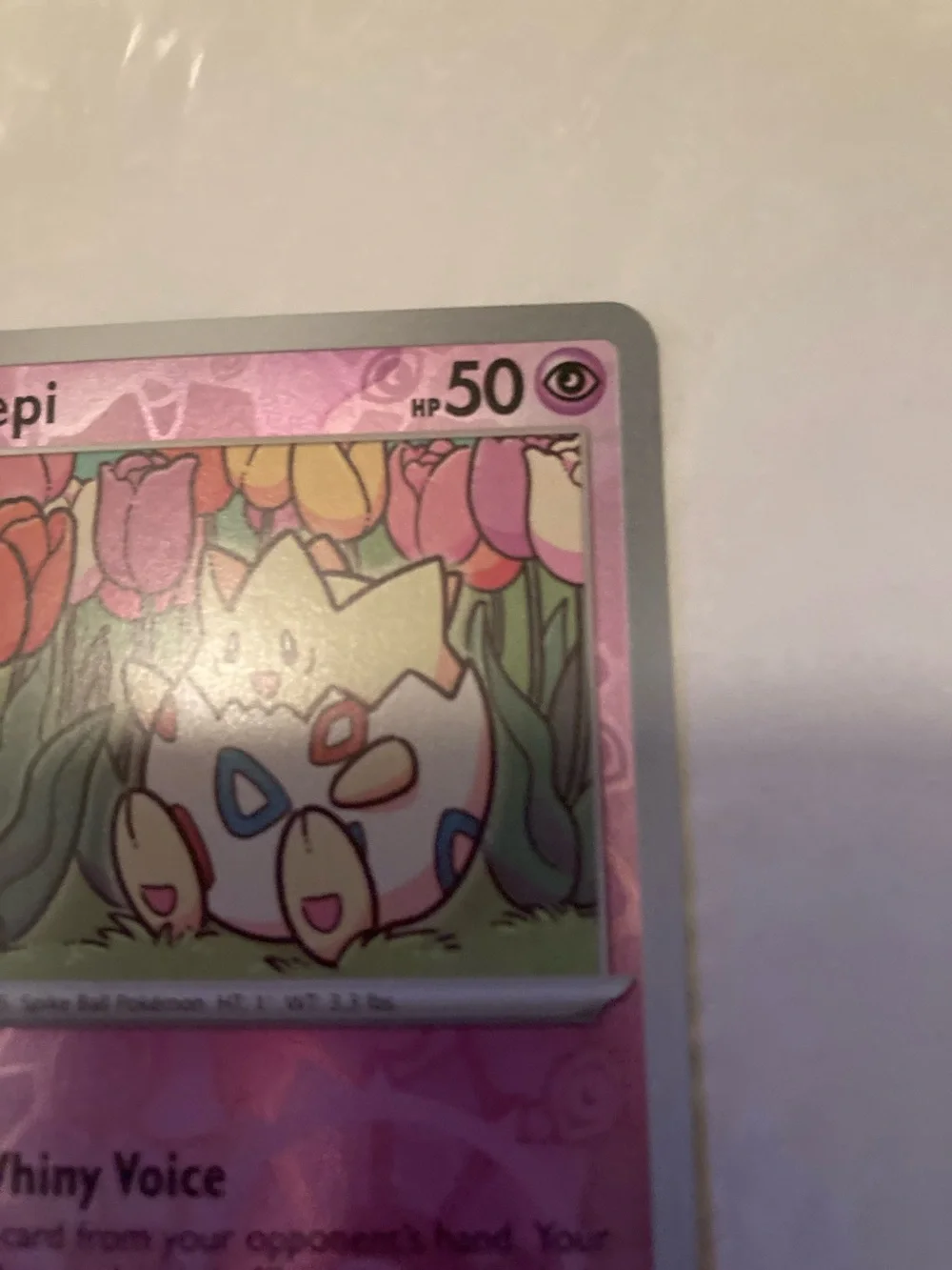 Pokemon Togepi Pink Purple Trading Card